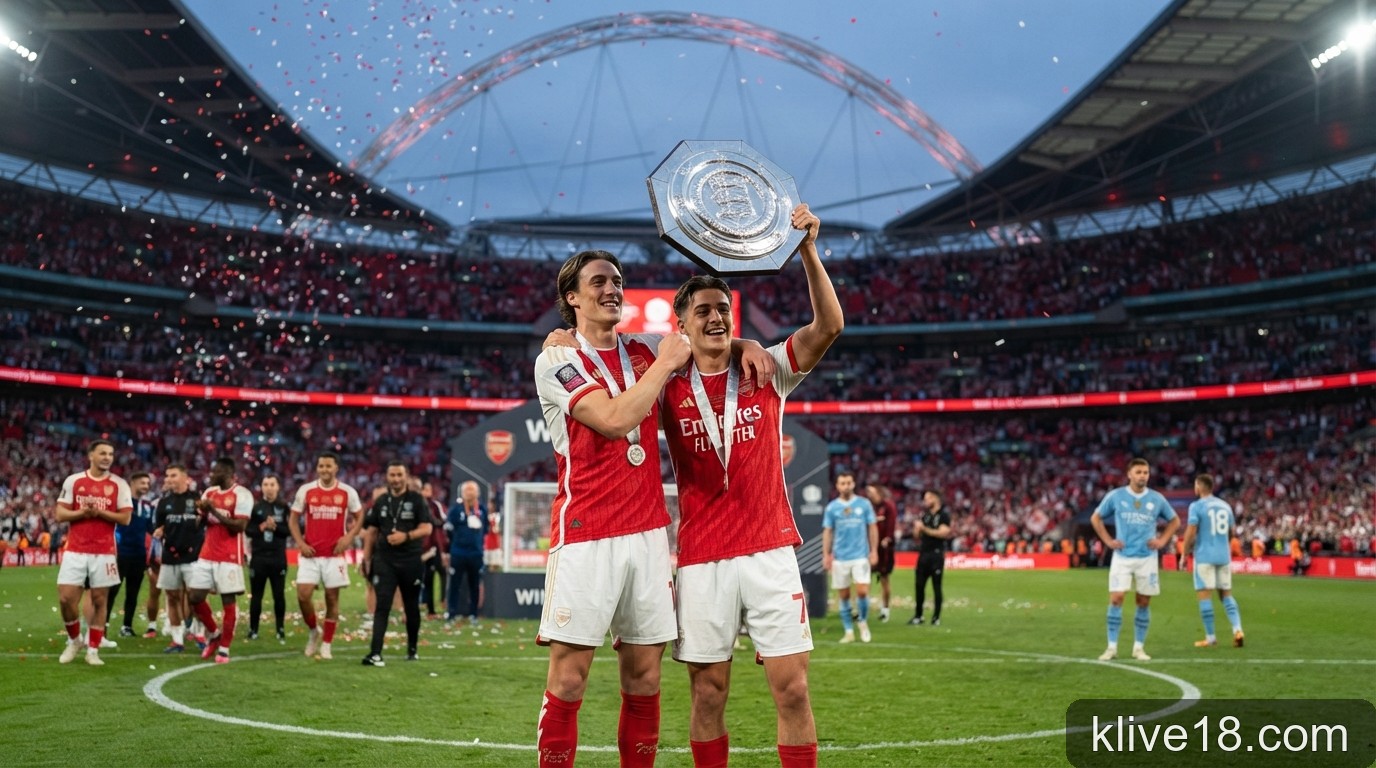 Arsenal thị uy sức mạnh: Hủy diệt Man City 3-0, giành Siêu cúp Anh 2026 - 2